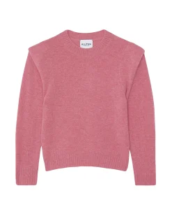 Pull Cachemire Col Rond A Epaulettes