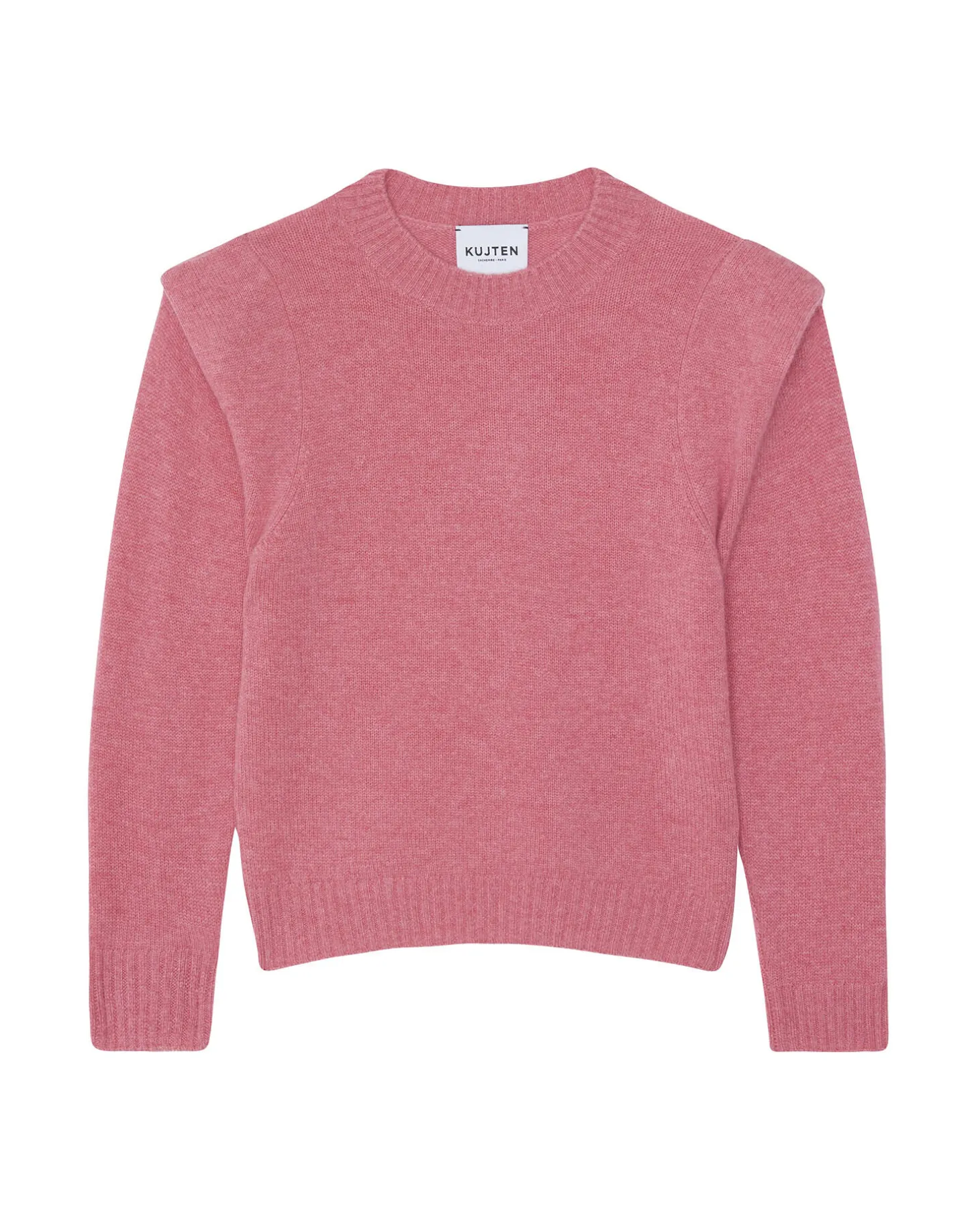 Pull Cachemire Col Rond A Epaulettes
