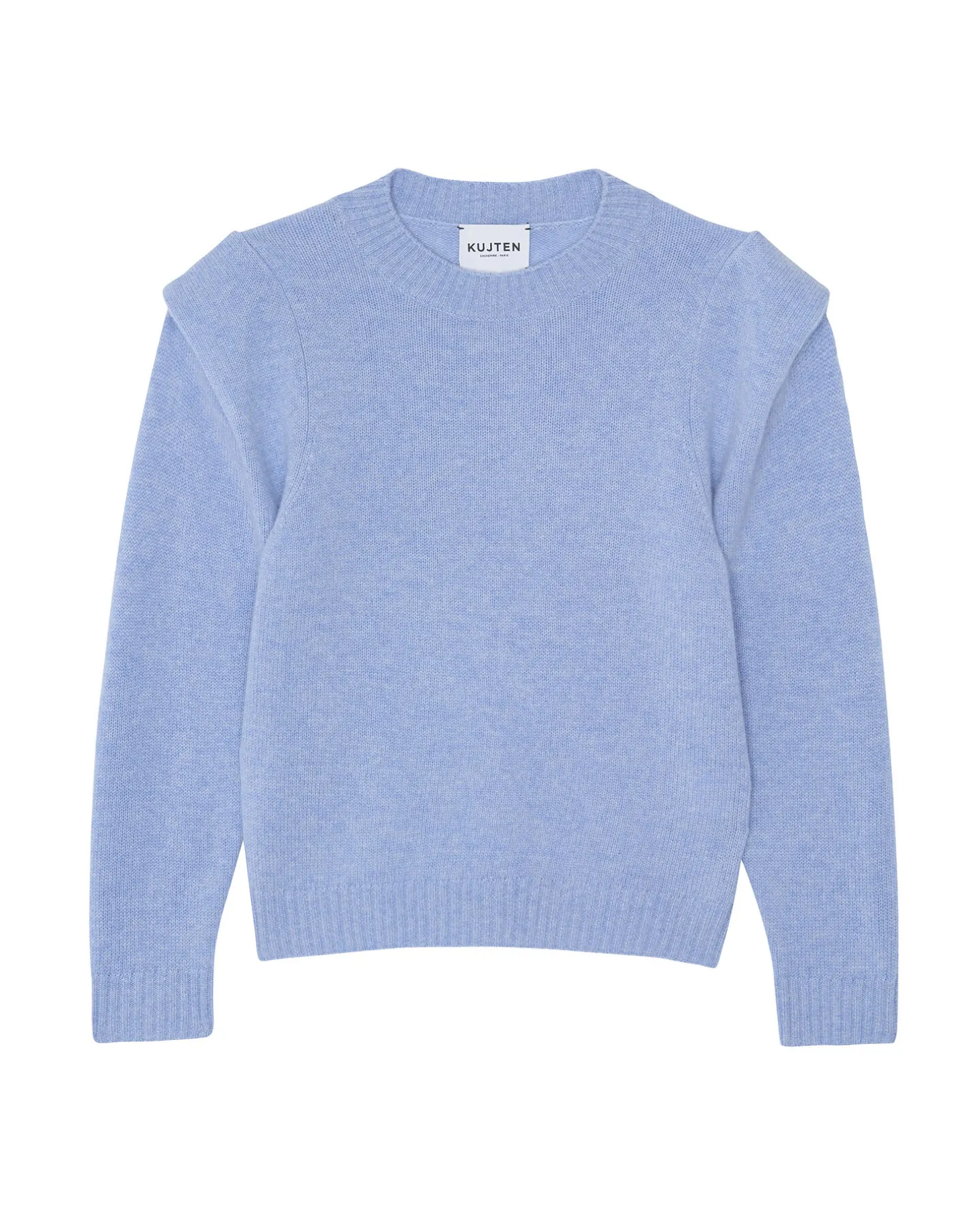 Pull Cachemire Col Rond A Epaulettes