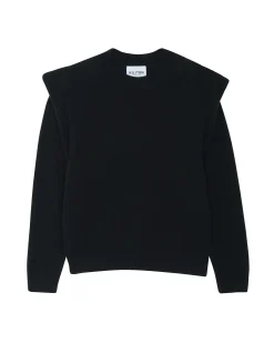 Pull Cachemire Col Rond A Epaulettes