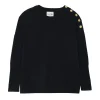 Pull Cachemire Col Rond A Boutons Femme