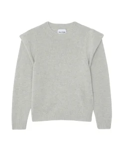 Pull Cachemire Col Rond A Epaulettes
