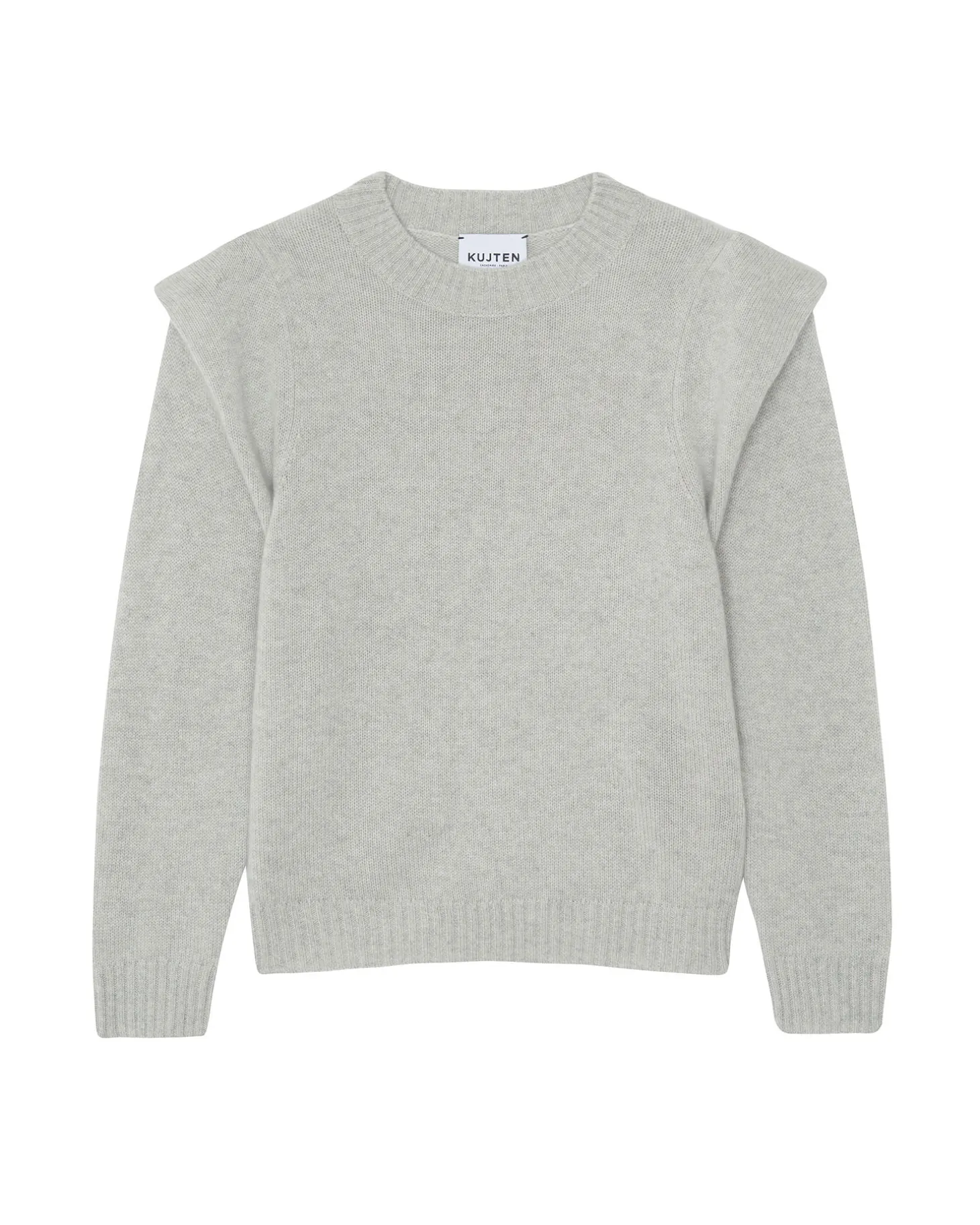 Pull Cachemire Col Rond A Epaulettes