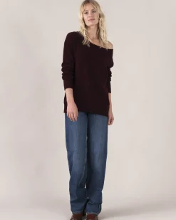 Pull Cachemire Col Rond Asymetrique