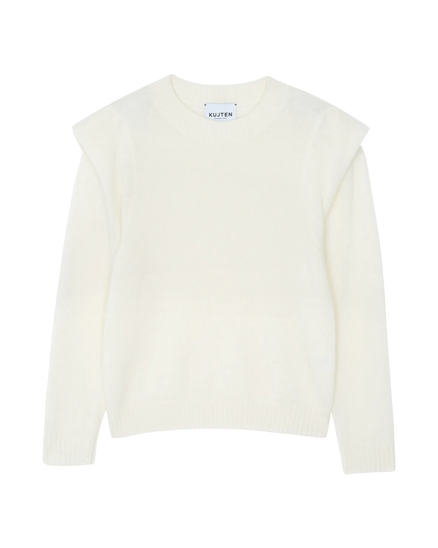 Pull Cachemire Col Rond A Epaulettes