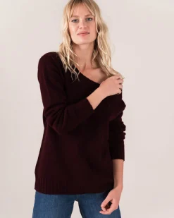 Pull Cachemire Col Rond Asymetrique