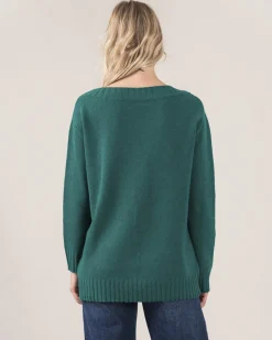 Pull Cachemire Col Rond Asymetrique