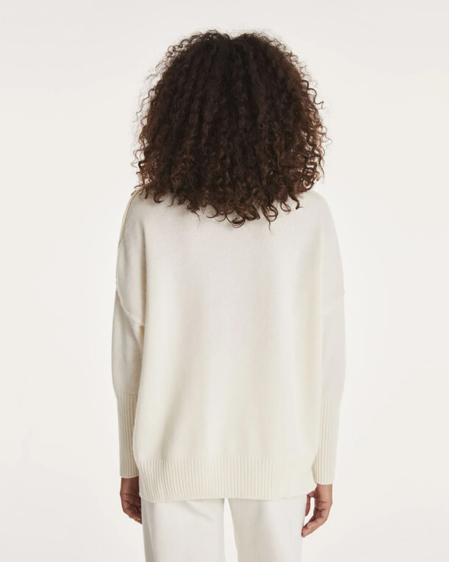 Pull Cachemire Col Rond A Boutons Femme