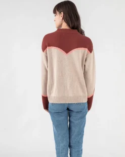 Pull Cachemire Col Rond Bicolore
