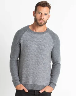 Pull Cachemire Col Rond Chevron