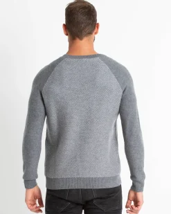 Pull Cachemire Col Rond Chevron