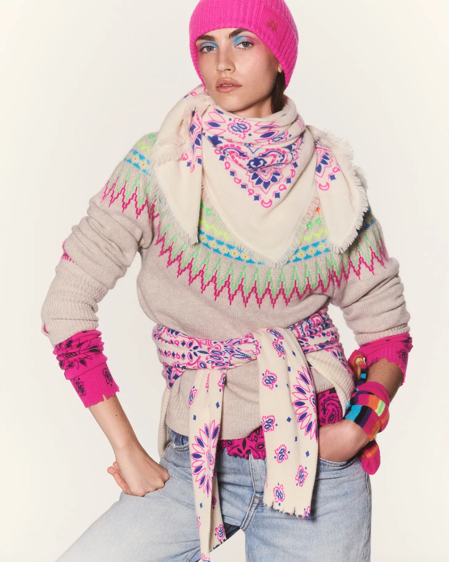 Pull Cachemire Col Rond Femme, 4 Fils