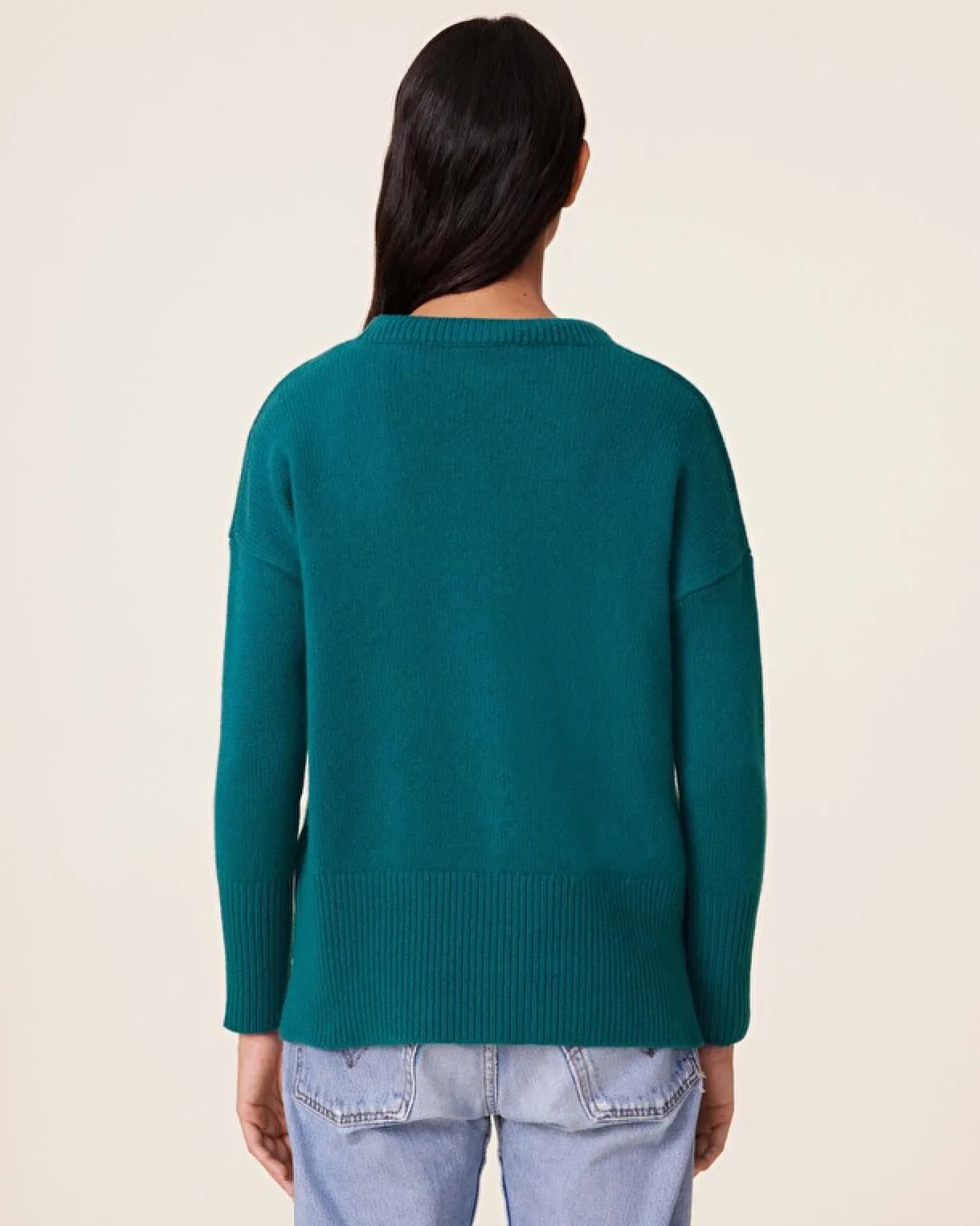 Pull Cachemire Col Rond Femme, 4 Fils