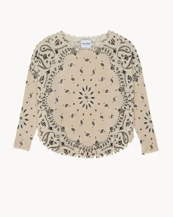 Pull Cachemire Col Rond Imprime, 2 Fils