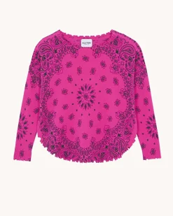 Pull Cachemire Col Rond Imprime, 2 Fils