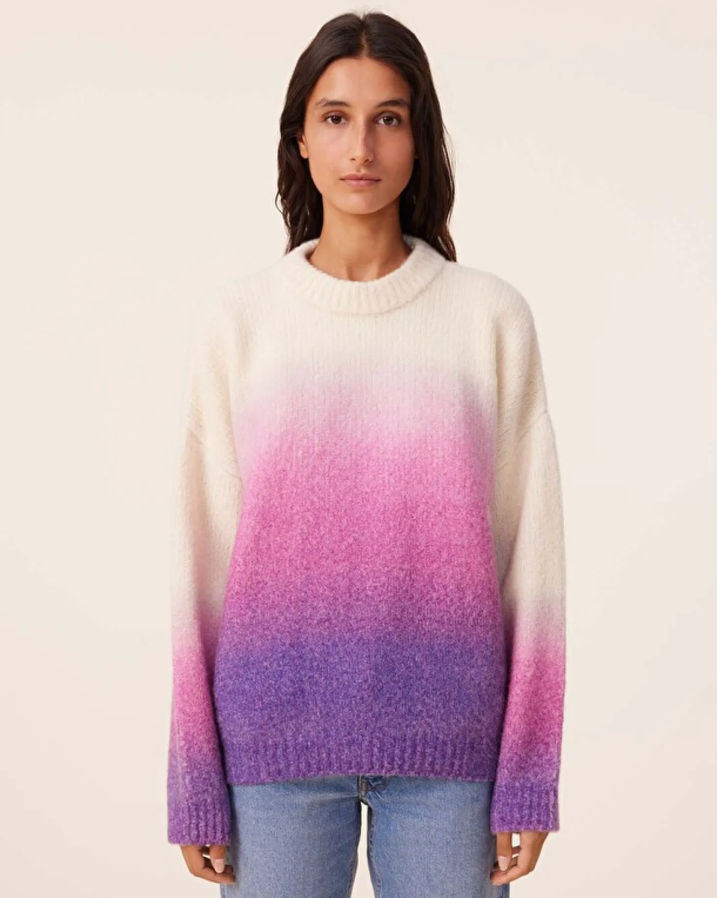 Pull Cachemire Col Rond Jersey Boucle, 2 Fils