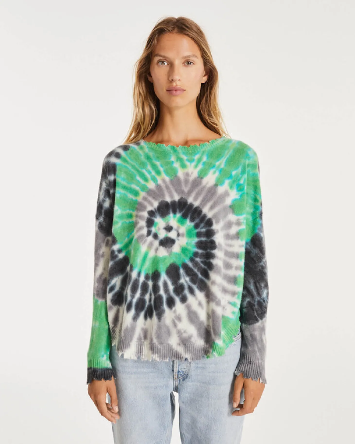 Pull Cachemire Col Rond Liquette Tie&Dye