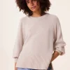 Pull Cachemire Col Rond Manches Ballons, 8 Fils