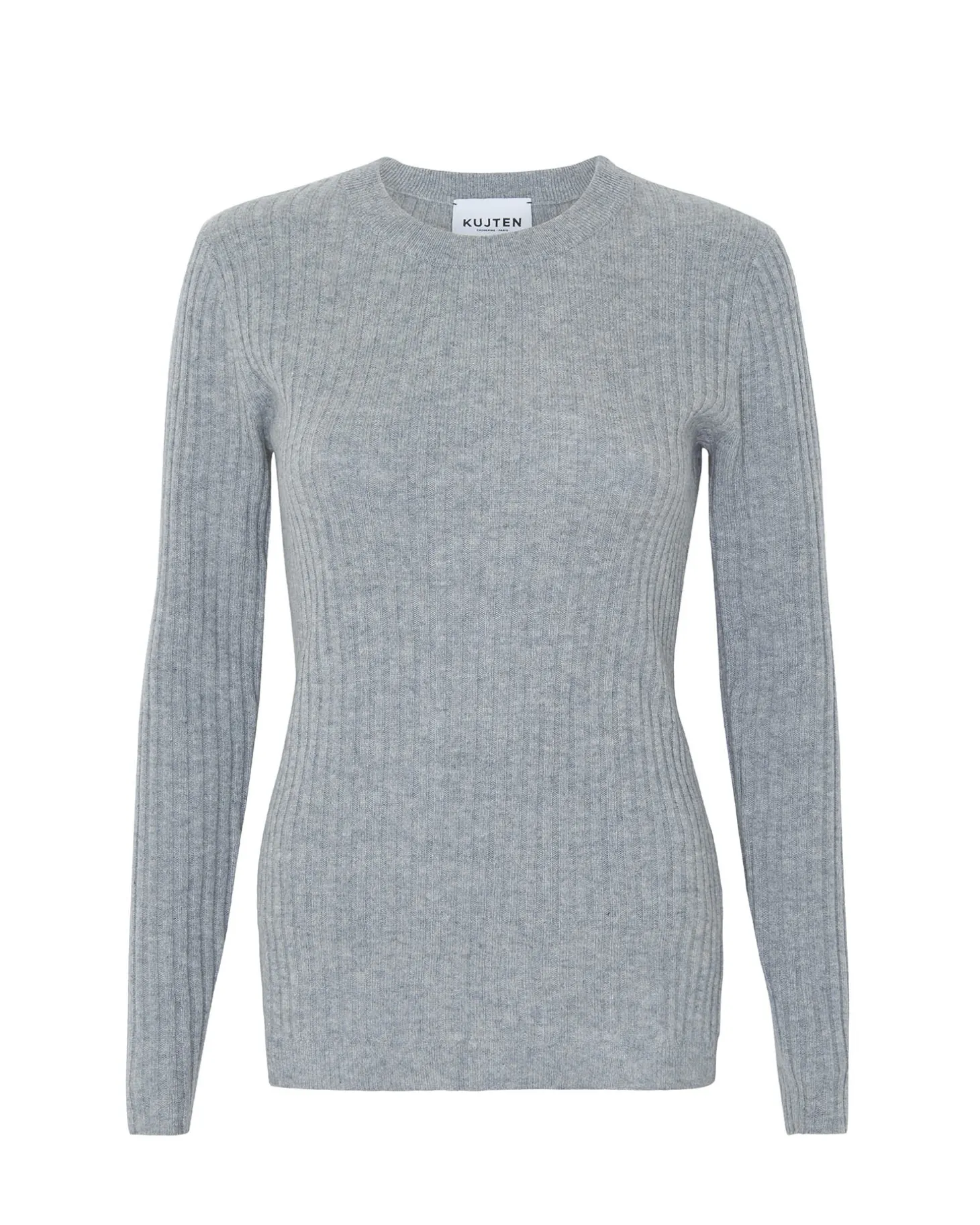 Pull Cachemire Col Rond Manches Cotelees