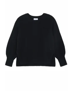 Pull Cachemire Col Rond Manches Ballons, 8 Fils