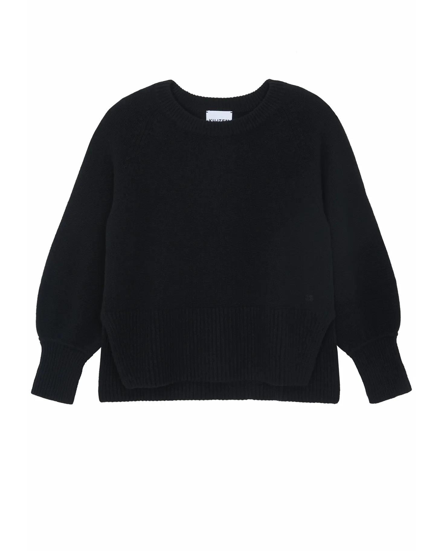 Pull Cachemire Col Rond Manches Ballons, 8 Fils