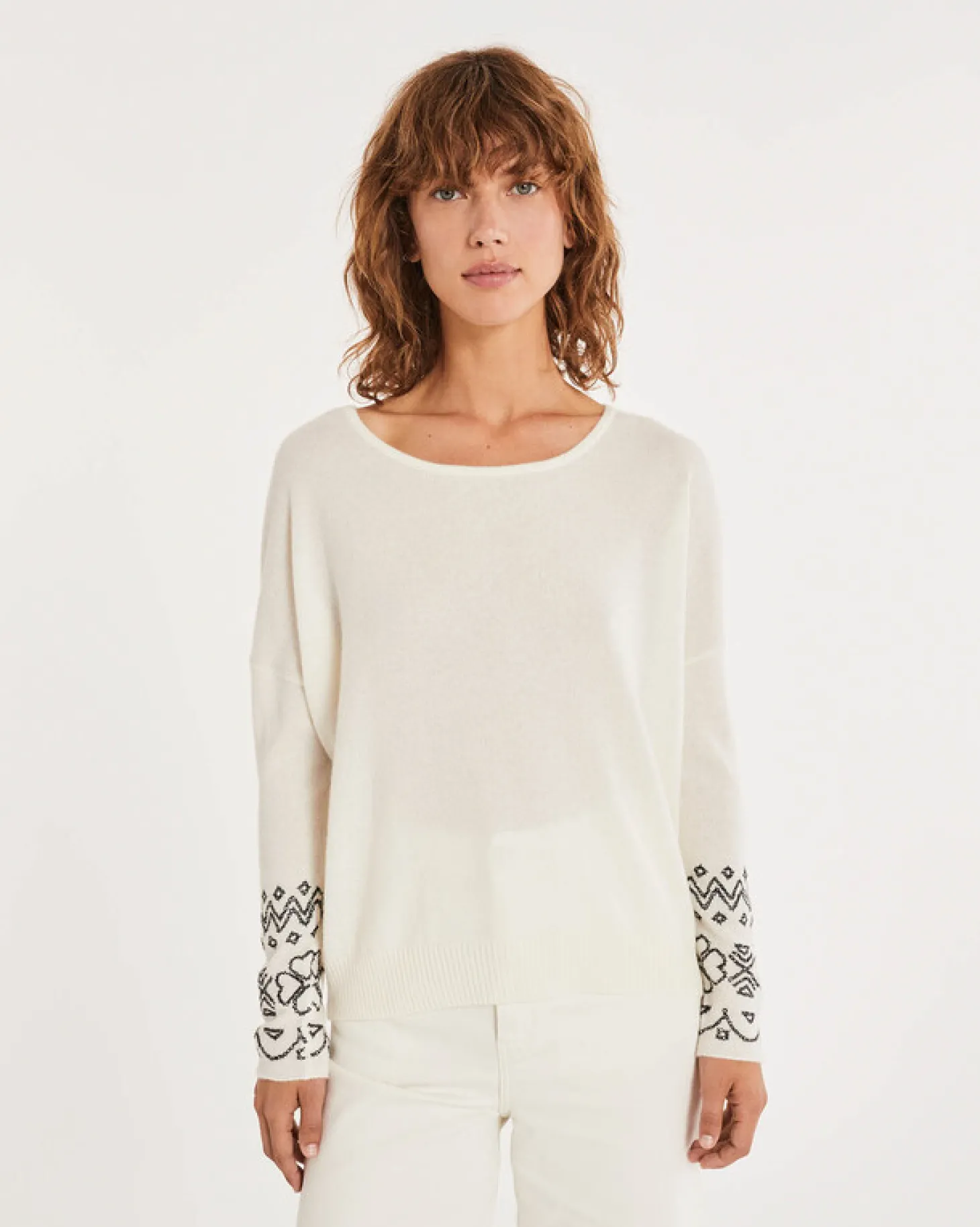 Pull Cachemire Col Rond Manches Longues