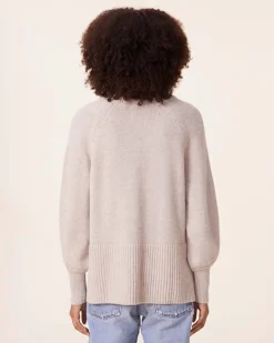 Pull Cachemire Col Rond Manches Ballons, 8 Fils