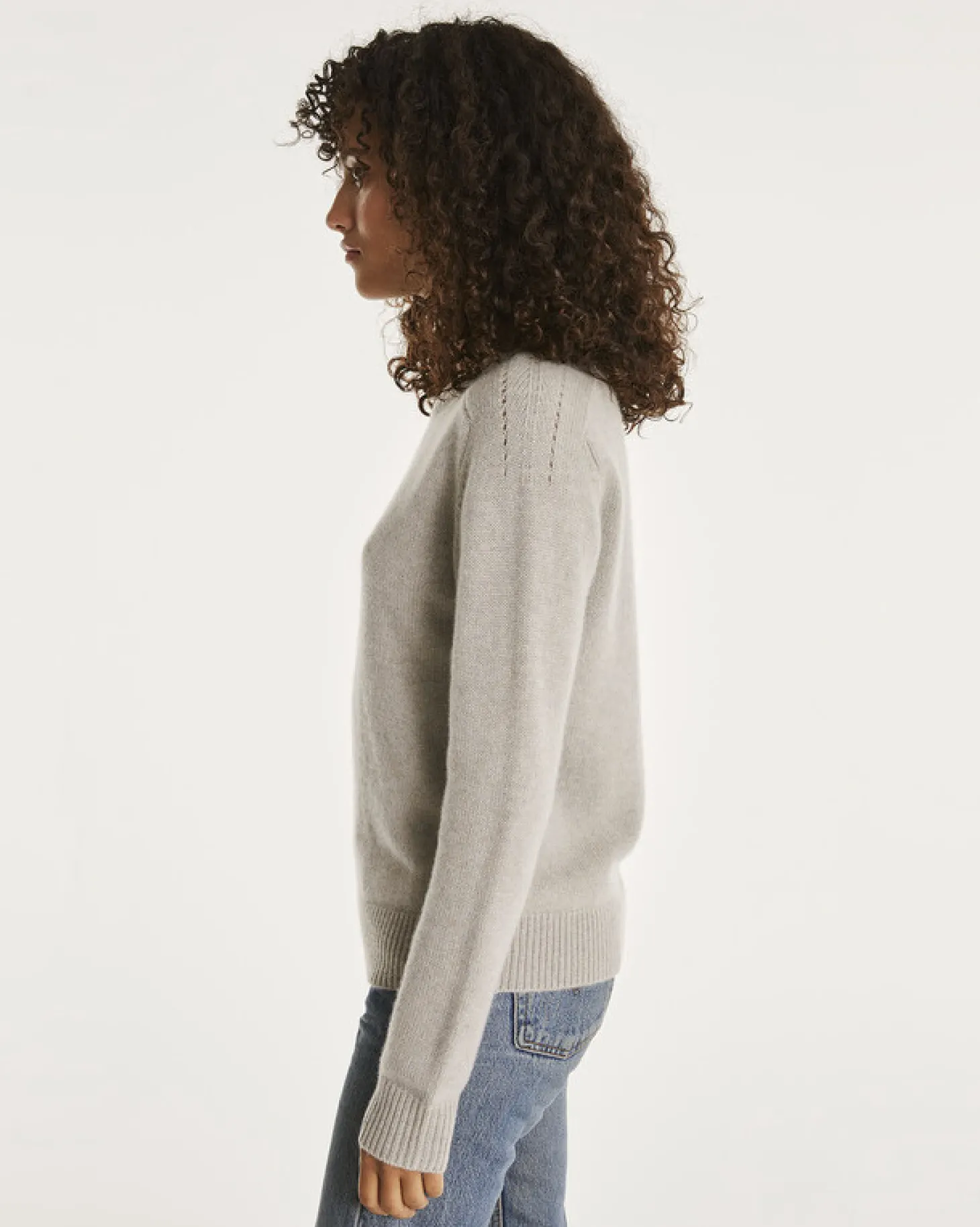 Pull Cachemire Col Rond Manches Longues