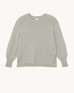Pull Cachemire Col Rond Manches Ballons, 8 Fils