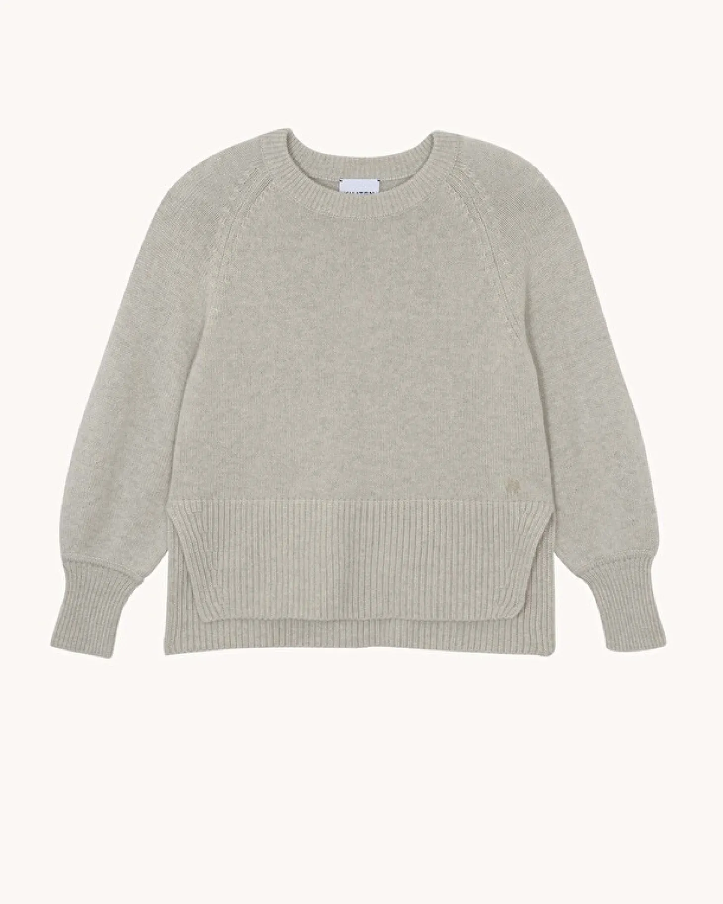Pull Cachemire Col Rond Manches Ballons, 8 Fils