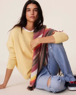 Pull Cachemire Col Rond Oversize Femme, 6 Fils