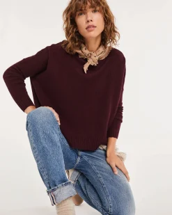 Pull Cachemire Col Rond Oversize Femme