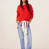 Pull Cachemire Col Rond Oversize Femme, 4 Fils