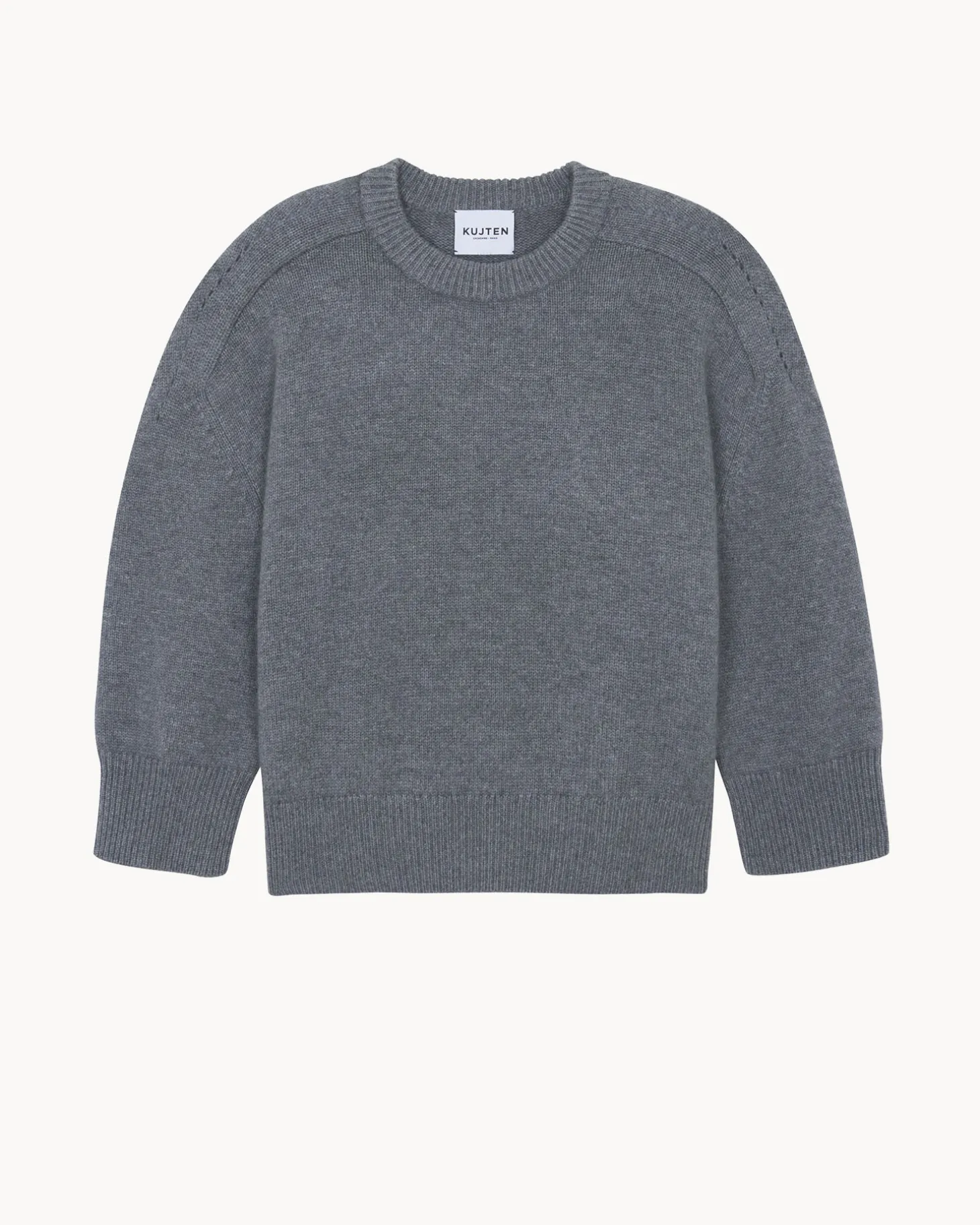 Pull Cachemire Col Rond Oversize, 8 Fils