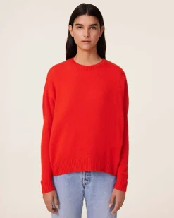 Pull Cachemire Col Rond Oversize Femme, 4 Fils