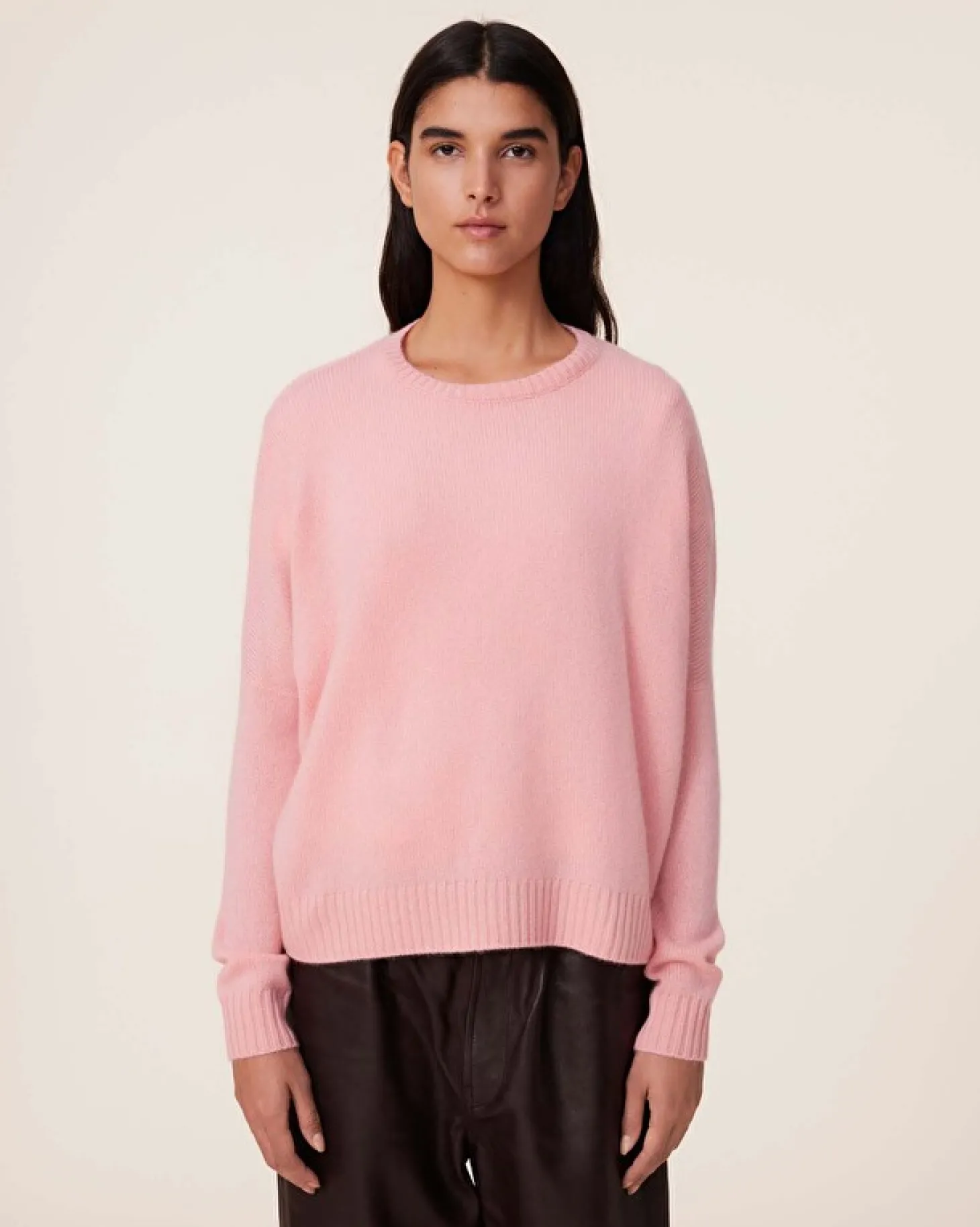 Pull Cachemire Col Rond Oversize Femme, 4 Fils