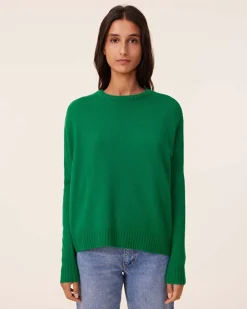 Pull Cachemire Col Rond Oversize Femme, 4 Fils