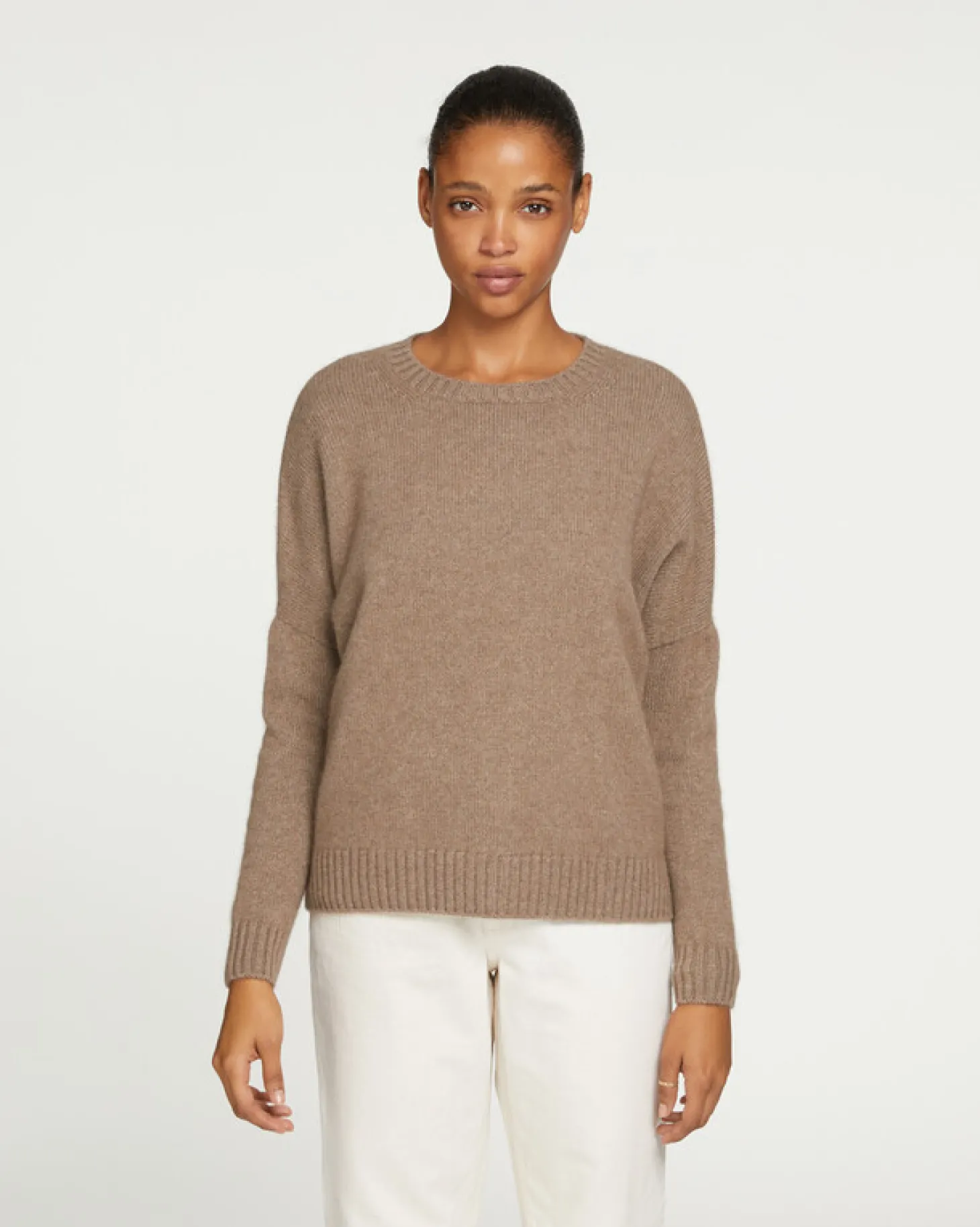Pull Cachemire Col Rond Oversize Femme