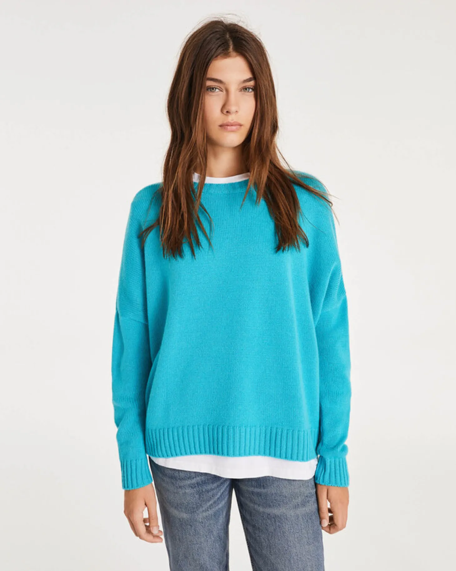 Pull Cachemire Col Rond Oversize Femme