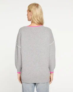 Pull Cachemire Col Rond Oversize Femme