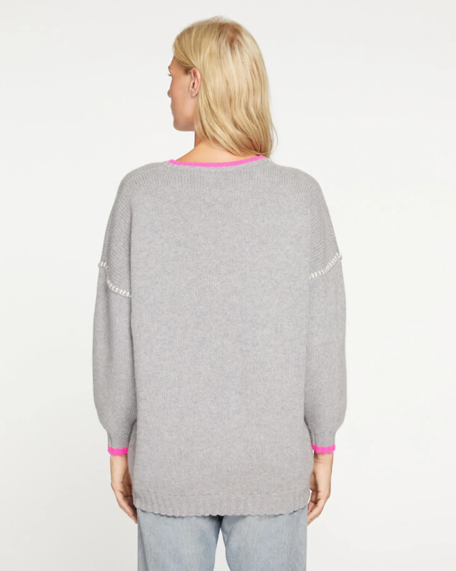 Pull Cachemire Col Rond Oversize Femme