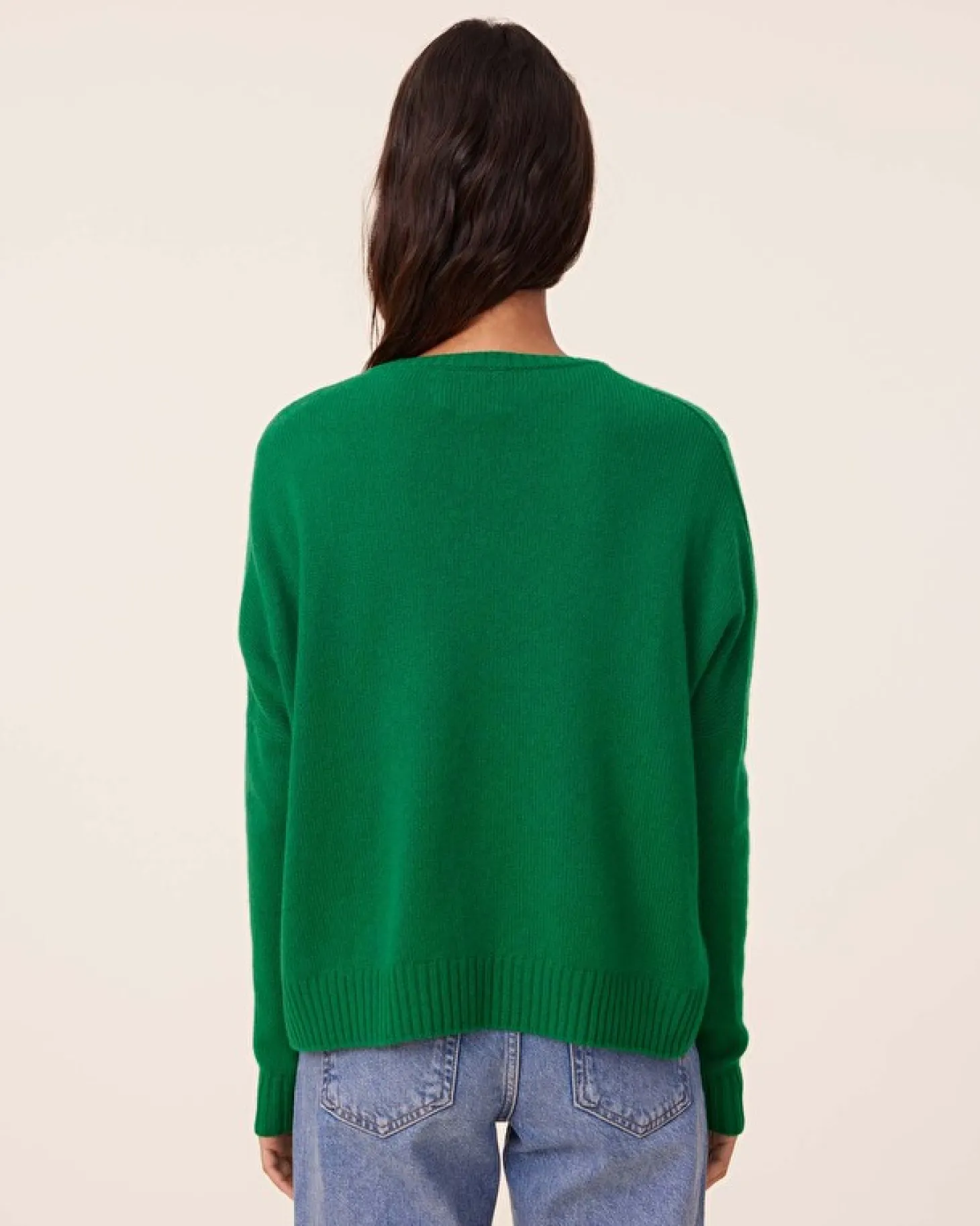 Pull Cachemire Col Rond Oversize Femme, 4 Fils