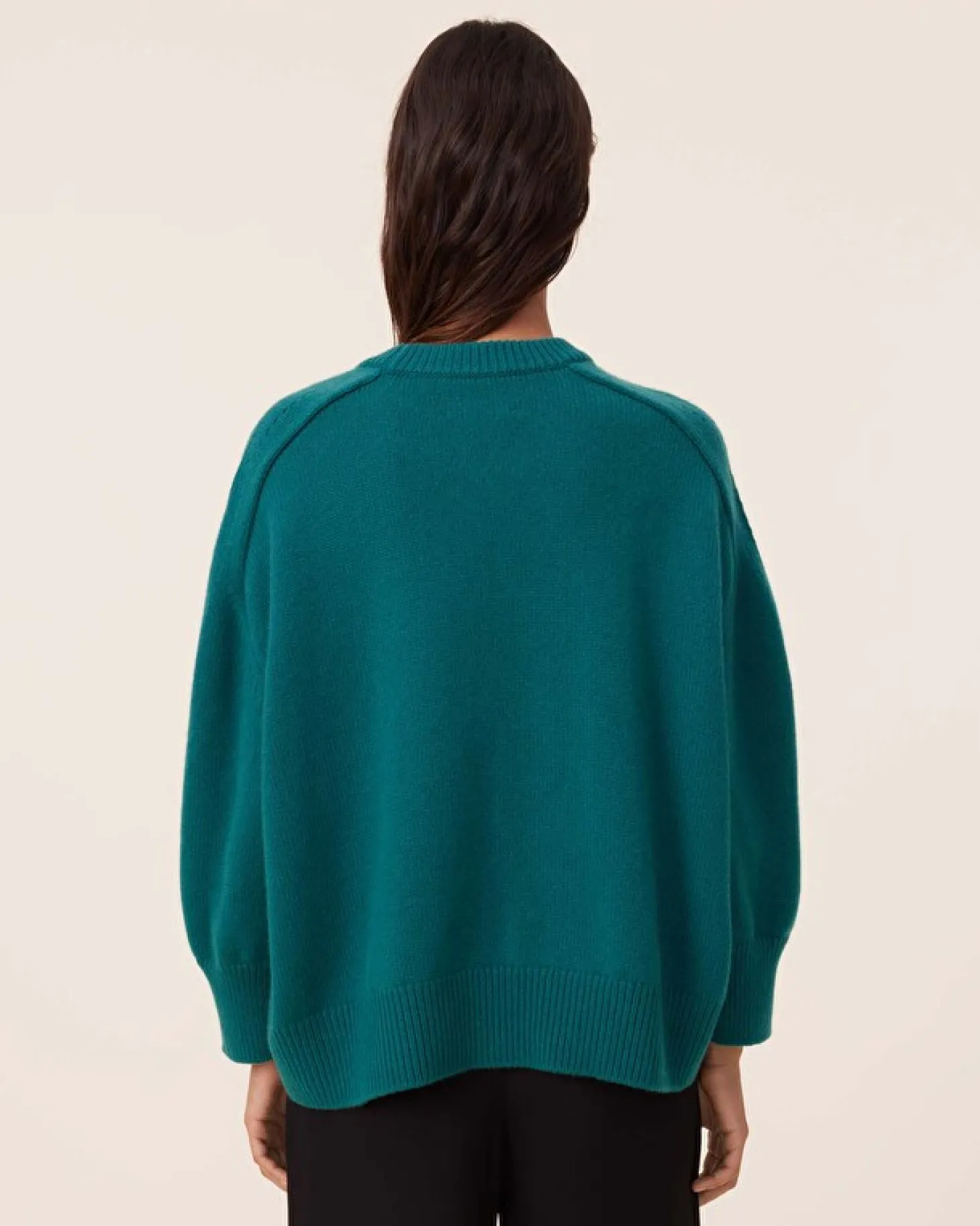 Pull Cachemire Col Rond Oversize, 8 Fils