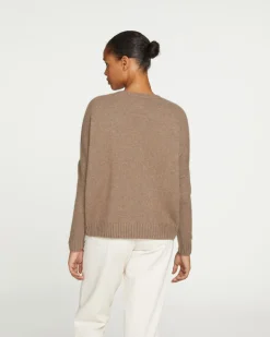 Pull Cachemire Col Rond Oversize Femme