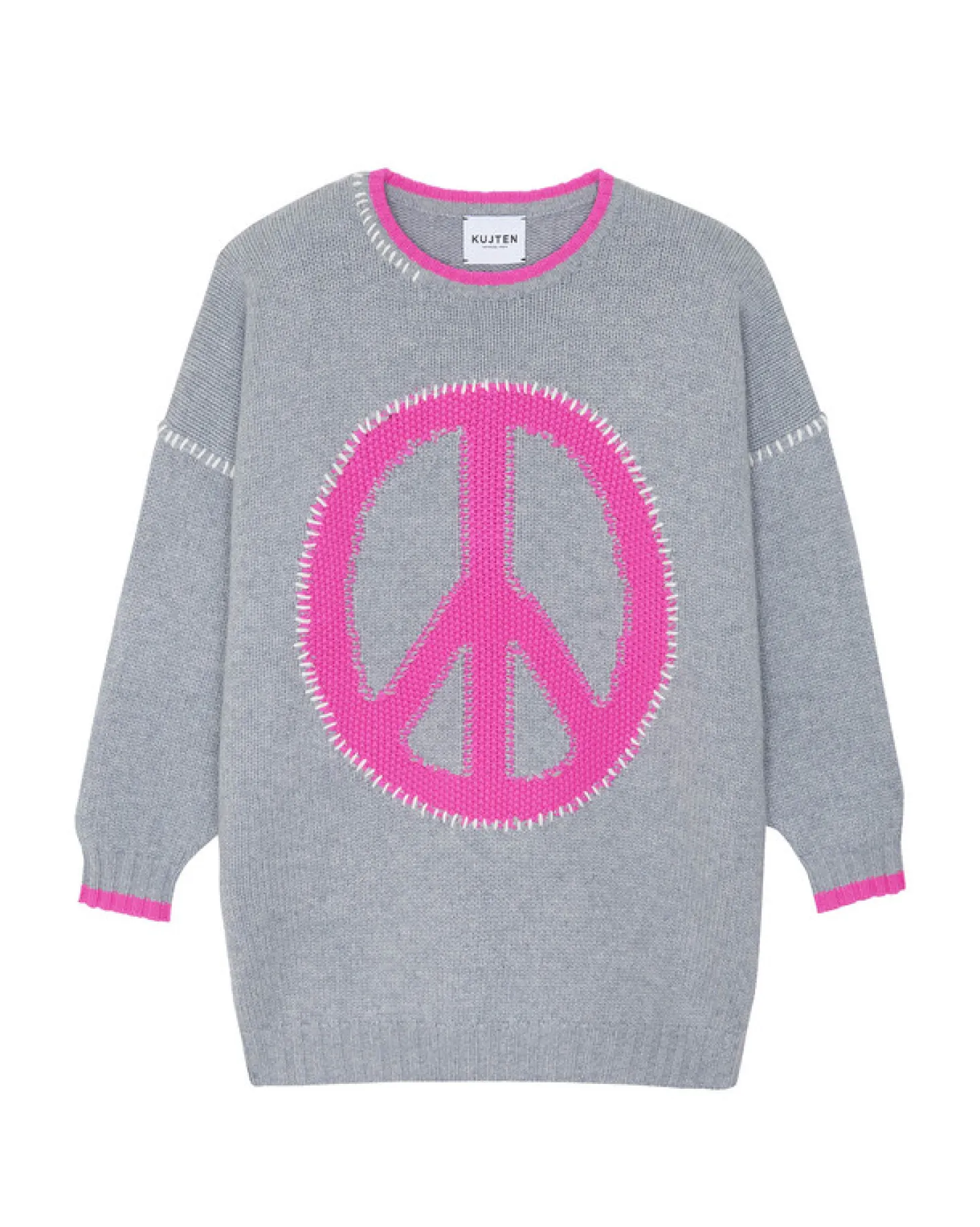 Pull Cachemire Col Rond Oversize Femme