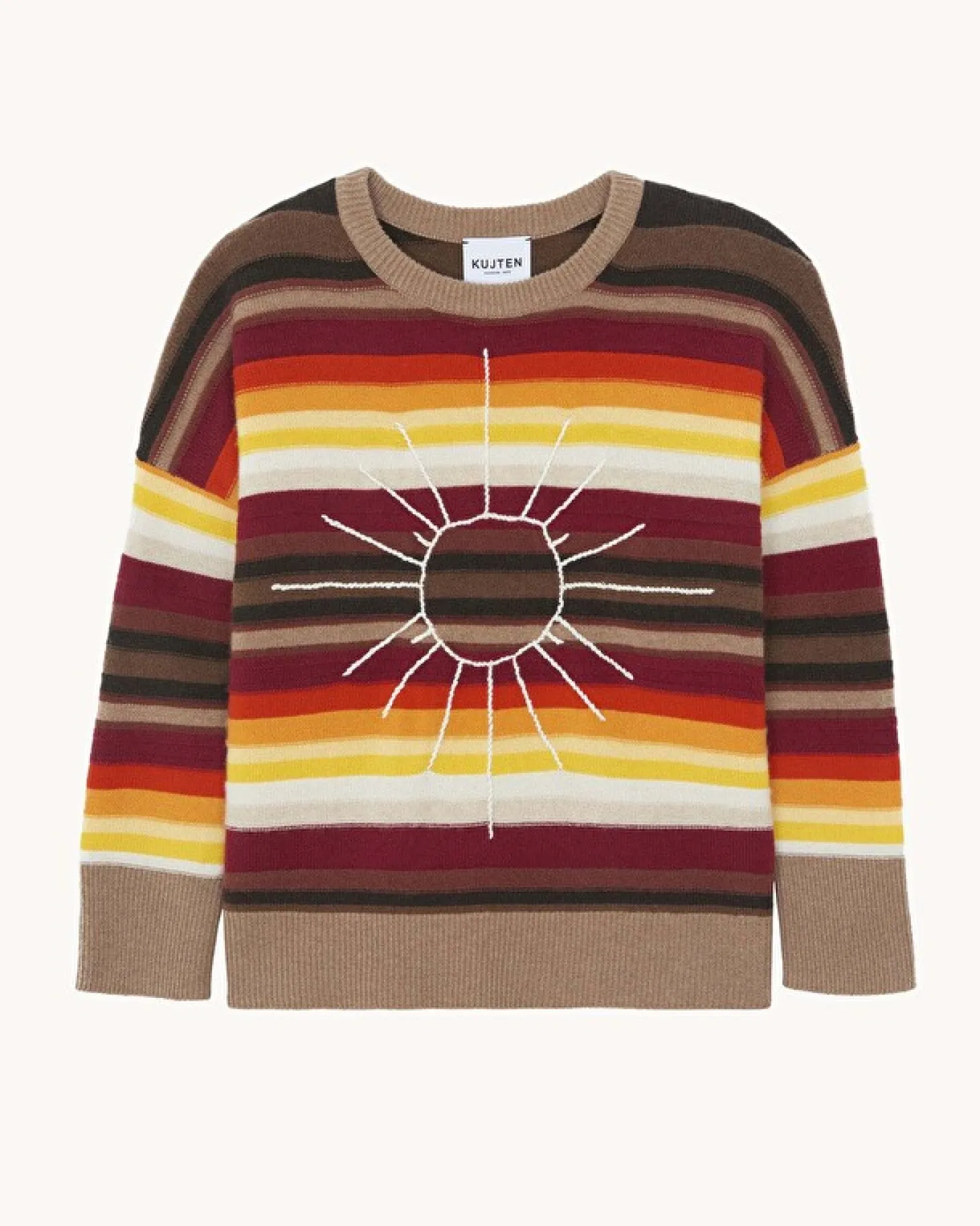 Pull Cachemire Col Rond Oversize, 4 Fils