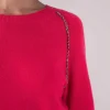 Pull Cachemire Col Rond Pasepoil Raglan