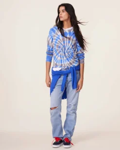 Pull Cachemire Col Rond Tie & Dye, 2 Fils