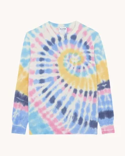 Pull Cachemire Col Rond Tie & Dye, 4 Fils