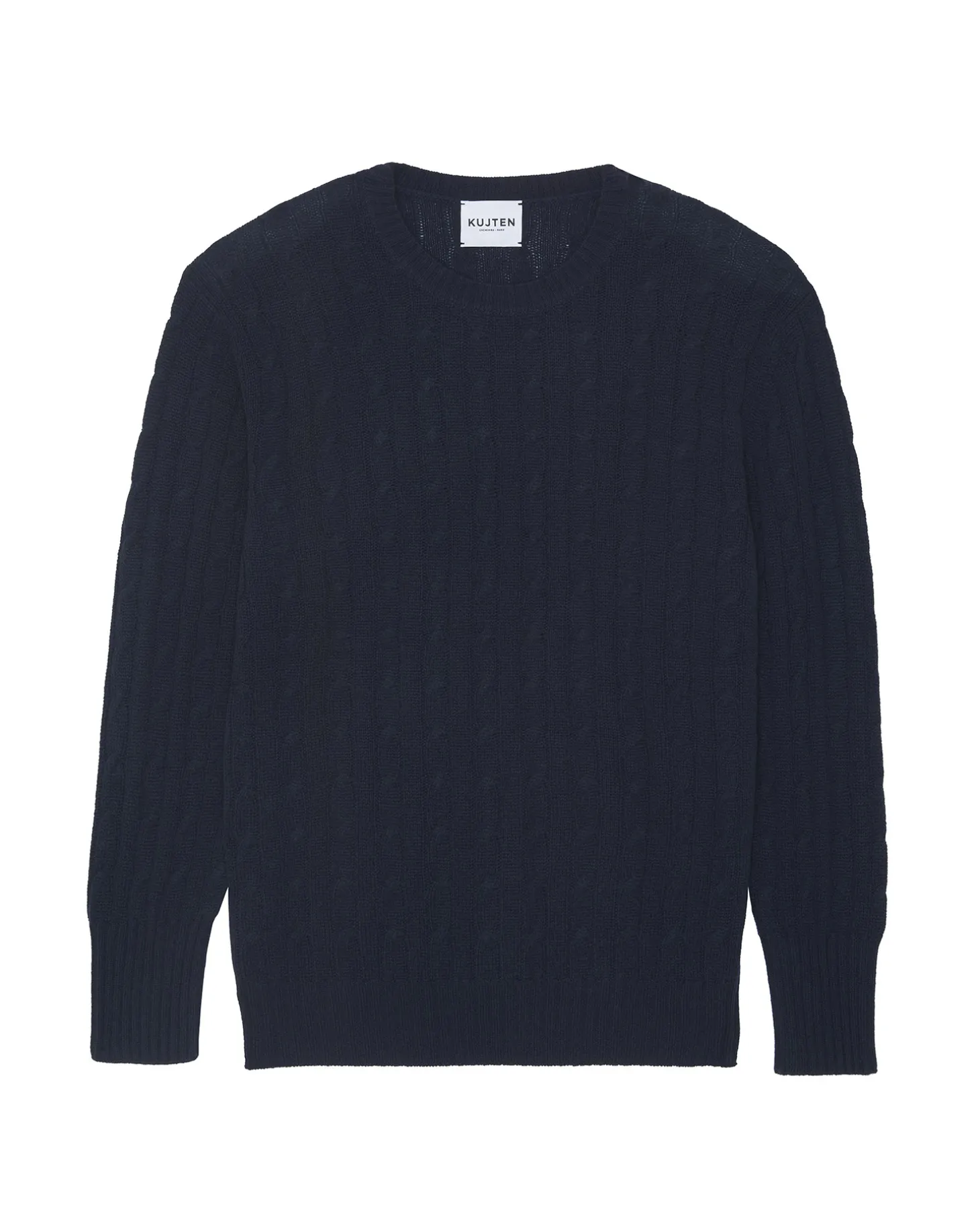 Pull Cachemire Col Rond Torsade